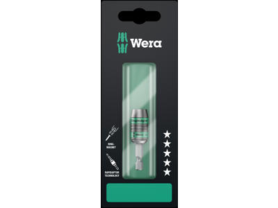 Wera 887/4 RR SB Rapidaptor Universal Bit Holder with ring magnet, 1/4" x 57 mm