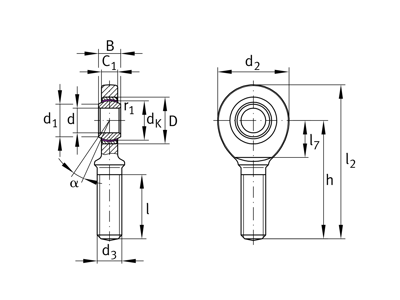 INA GAR12-UK  PTFE UD GEVIND  SA12C