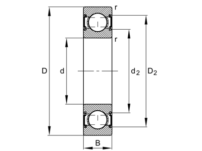 FAG 6304-C-2HRS-C3 DEEP GROOVE BALL BEARING