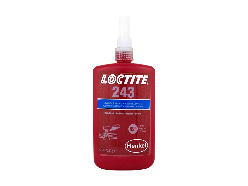 LOCTITE 243 250 ML GEVINDSIKRING "MIDDEL STYRKE"  