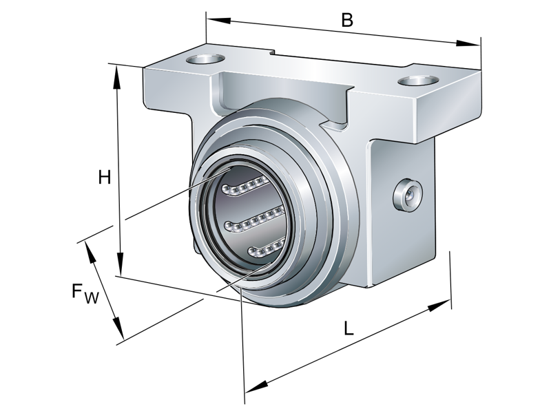 INA KGB12-PP-AS LINEAR BALL BEARING UNIT