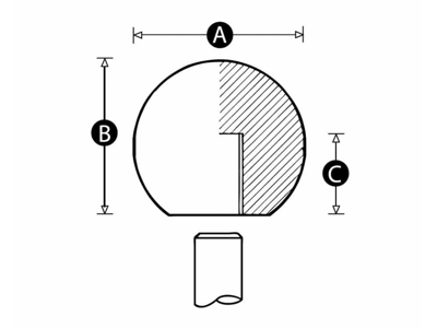 RENCOL 1491U FEMALE PUSH-FIT BALL KNOB WITH TOLERANCE RING