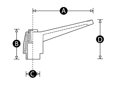 RENCOL 11431S FEMALE INDEXED CLAMPING HANDLE