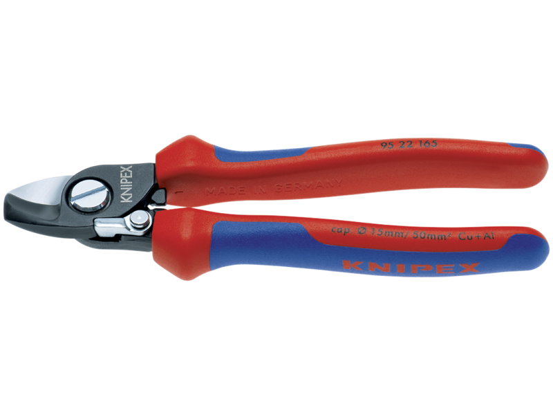 KNIPEX 95 22 165 KABELSAKS M/ÅB.FJEDER 165 MM