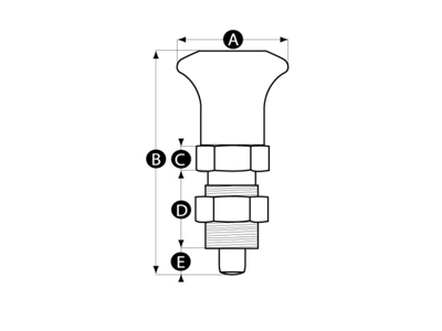 RENCOL 11833Q POSITIONERINGBOLT M16X1.5 IKKE LÅSBAR 