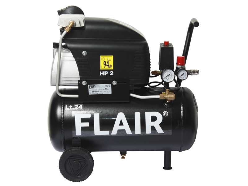 FLAIR KOMPRESSOR 2HK 240LTR/MIN  24LTR TANK LYD 94DB