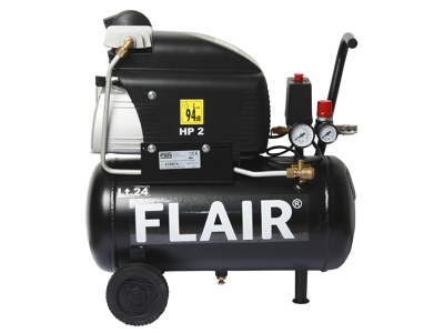 FLAIR KOMPRESSOR 2HK 240LTR/MIN  24LTR TANK LYD 94DB