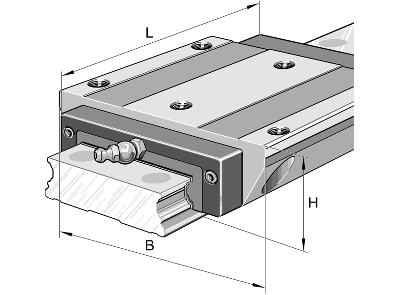 INA KWVE25-B-W-L-UG-V1-G3 RECIRCULATING BALL BEARING CARRIAGE