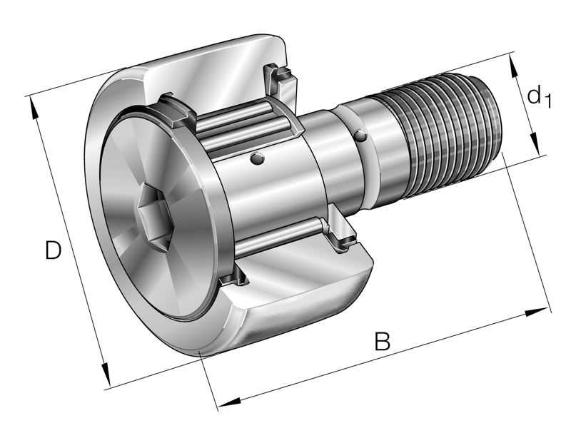 INA KR47-X-PP-A YOKE TYPE TRACK ROLLER
