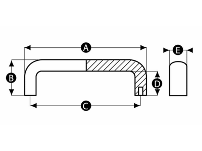 RENCOL 12552W NYLON BRIDGE HANDLE
