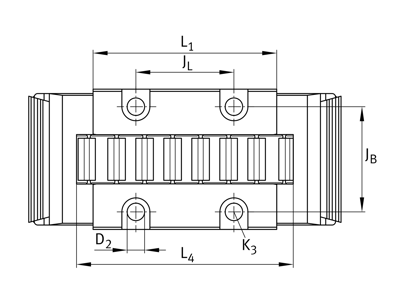 INA RUS19069 LINEAR RECIRCULATING ROLLER BEARING UNIT