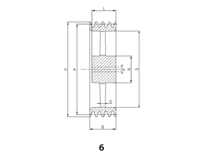 BELT PULLEY SPA 560-6