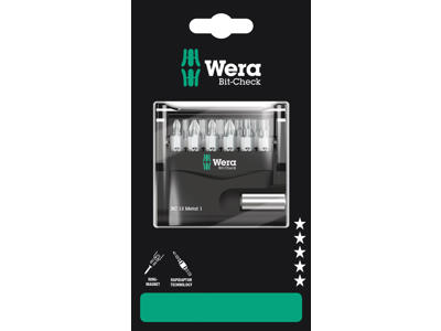 WERA Bit-Check 12 Metal 1 SB, 12 DELE