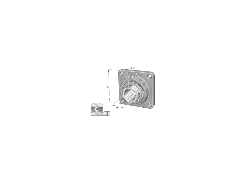 INA PCJY50-XL-N SQUARE HOUSING - 4 BOLTS