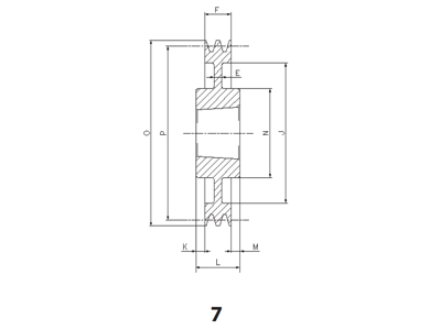 BELT PULLEY SPZ 200-1