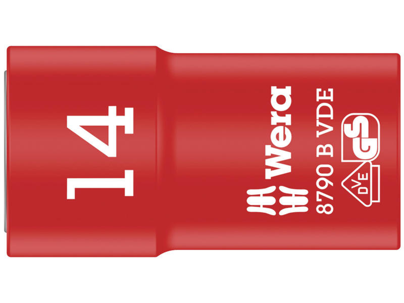 WERA ZYKLOP-TOPPE 8790 B VDE, ISOLERET, MED 3/8"-TILSLUTNING, 14 X 46 MM
