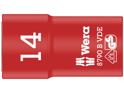 WERA ZYKLOP-TOPPE 8790 B VDE, ISOLERET, MED 3/8"-TILSLUTNING, 14 X 46 MM
