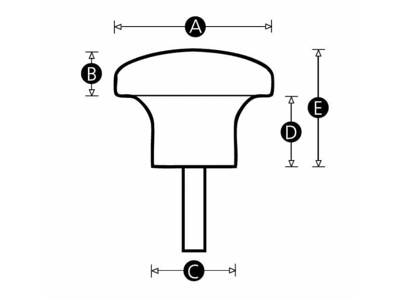 RENCOL 11194U MALE BUTTON KNOB