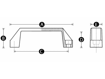 RENCOL 4255Q NYLON BRIDGE HANDLE