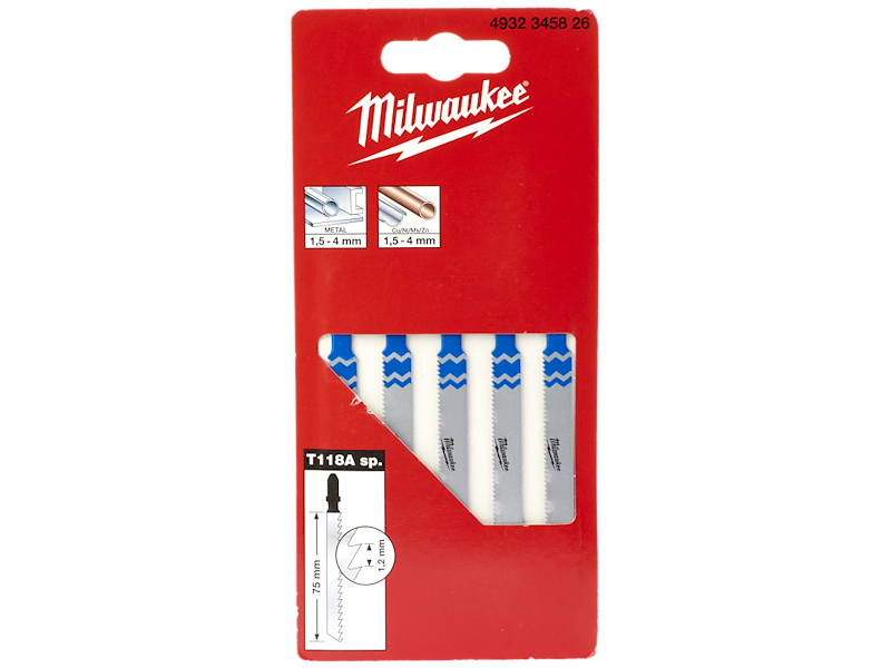 MILWAUKEE STIKSAVKLINGE 5 STK F/METAL 66/1,2MM 