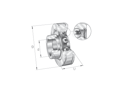 INA PE30-XL FLANGE + LEJE E06/RAE 30 NPPB