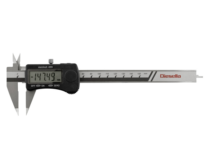 DIESELLA DIGITAL SKYDELÆRE  0-150X0,01 MM MED SPIDSE KÆBER
