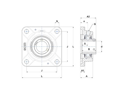 SNR UCFE205 FLANGED HOUSING