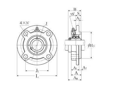 NTN UCFCX08D1 HOUSING UNIT 40 MM