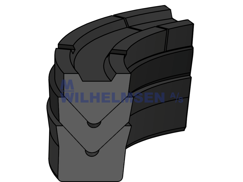 V-PACK ROD 35X23X10.4 POM/NBR-FABRIC