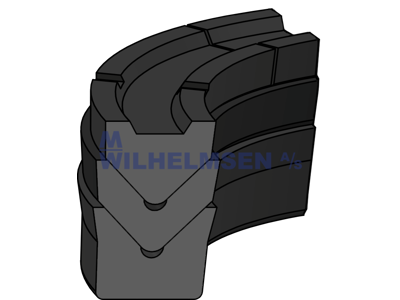 V-PACK ROD 20X10X8.9 POM/NBR-FABRIC