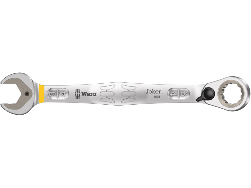 WERA 6001 JOKER SWITCH GAFFEL-RINGSKRALDE-NØGLER, OMSKIFTELIG, TOMMEMÅL, 3/4" X 246 MM