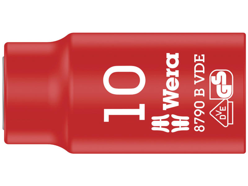 WERA ZYKLOP-TOPPE 8790 B VDE, ISOLERET, MED 3/8"-TILSLUTNING, 10 X 46 MM