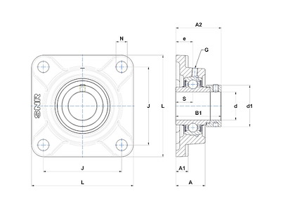 NTN M-UELF210D1 FLANGED HOUSING UNIT