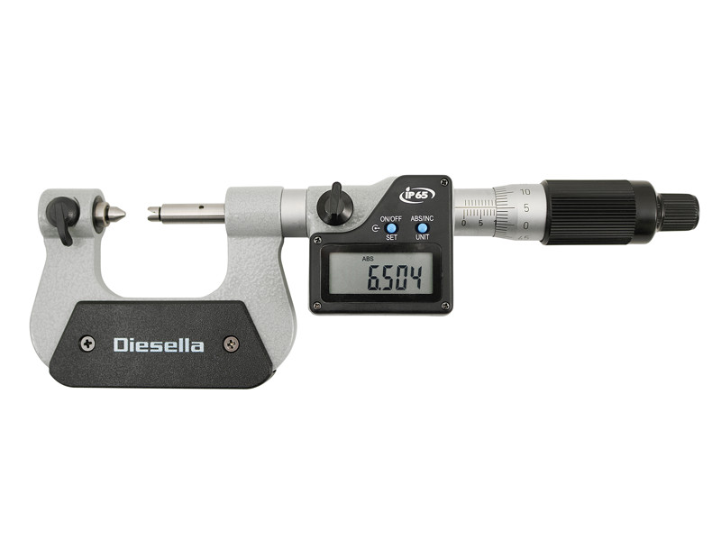 DIESELLA  DIGITAL GEVINDMIKROMETER  IP65 0-25X0,001 MM 