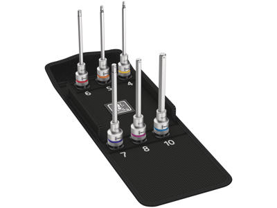 WERA ZYKLOP BIT-TOP-SÆT INDVENDIG SEKSKANT 8740 C HF 2, MED HOLDEFUNKTION, 6 DELE