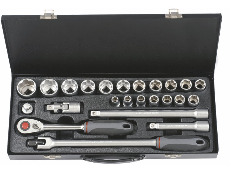 BATO 1102 TOPNØGLESÆT  1/2" 24 DELE - 10-32MM  6KT.