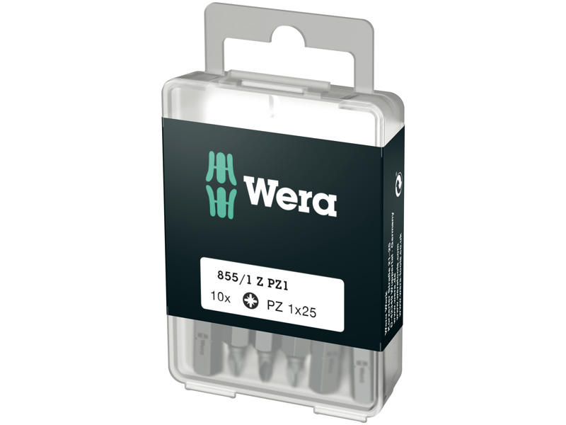 WERA 855/1 Z DIY BITS 855/1 Z DIY SiS, PZ 1 X 25 MM, 10 DELE