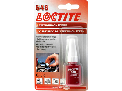 LOCTITE 648 5 GR  FASTGØRELSE "HØJ STYRKE"