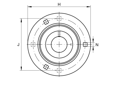 INA RAY20-XL FLANGED HOUSING UNIT