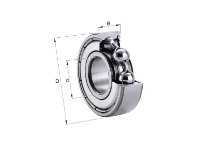 6004-ZZ DEEP GROOVE BALL BEARING