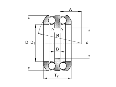 FAG 54205 AKSIAL KUGLELEJE 20X47X31,4