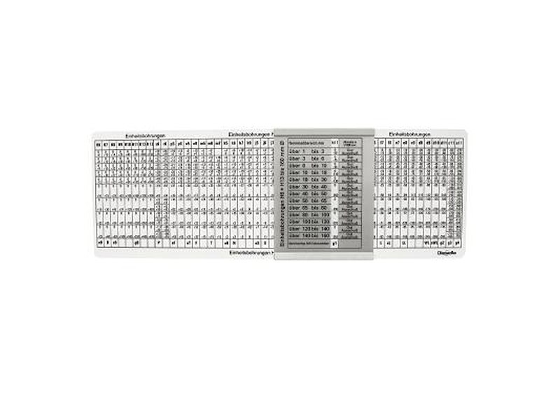 DIESELLA ISO PASNINGSLÆRE AKSEL OG HUL  1-160MM S6-H12 S7-H13