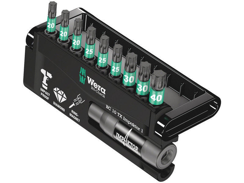 WERA Bit-Check 10 TX Impaktor 1, 10 DELE
