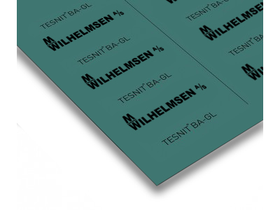 0,25 MM PAKNINGSPLADE BA-GL GLASFIBER MED NBR 1500MM BREDDE