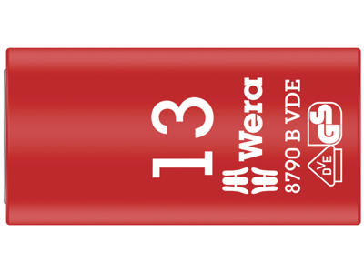 WERA ZYKLOP-TOPPE 8790 B VDE, ISOLERET, MED 3/8"-TILSLUTNING, 13 X 46 MM