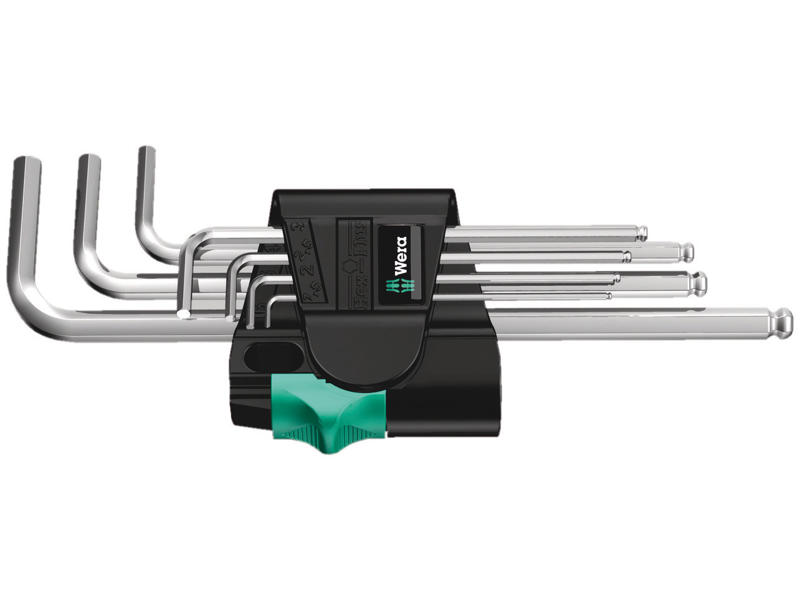 WERA VINKELNØGLESÆT 950/7 Hex-Plus 1, METRISK, STELFORKROMET, 7 DELE