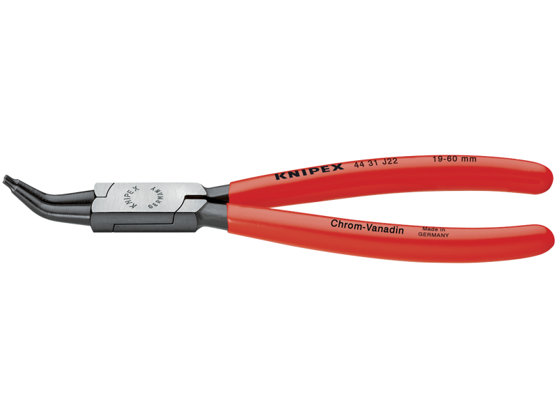 KNIPEX 44 31 J12 LÅSERINGSTANG INDV. 45° Ø12-25 140 MM