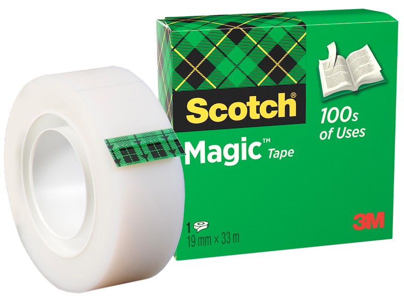 3M SCOTCH MAGIC TAPE 'ENGLEHUD' 19MMx33M, PK/8RL