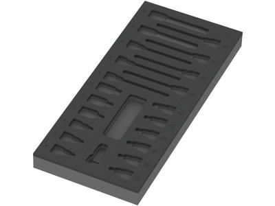 WERA SKUMGUMMIINDSATS ZYKLOP B 3/8" BITTOP SÆT 1 9823, UDEN VÆRKTØJ, 172 X 30 X 392 MM