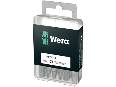 WERA 867/1 DIY BITS TORX® 867/1 DIY SiS, TX 25 X 25 MM, 10 DELE